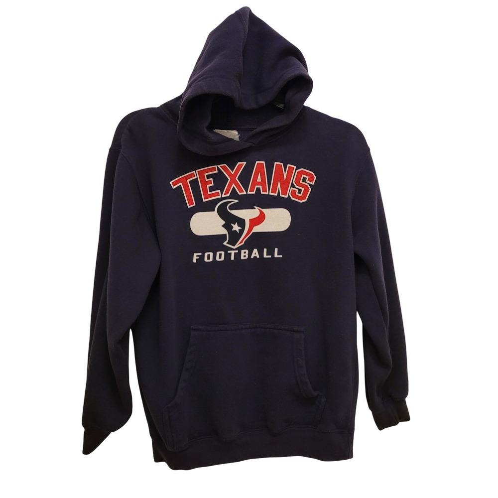 Houston Texans Football Hoodie Youth Size M 10 12‎ Navy Blue Pullover